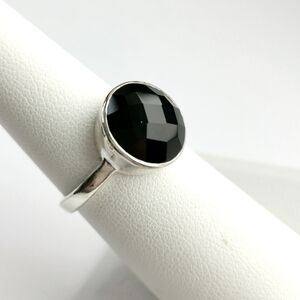 NEW Black onyx sterling silver ring size 6
